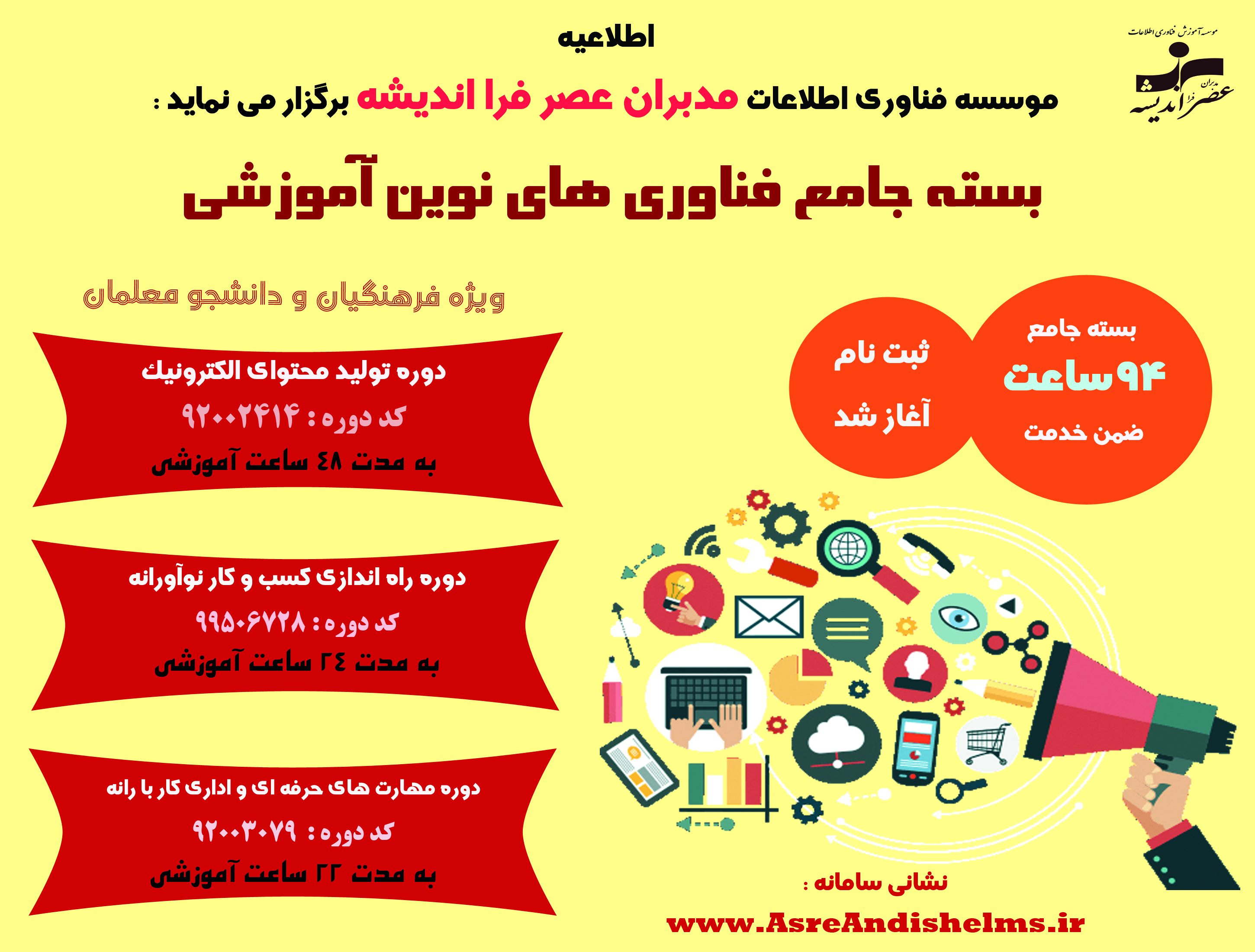 بسته جامع فناوری نوین آموزشی 